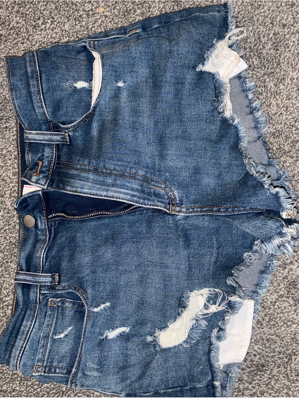 PINK Victoria's Secret Dark Blue Skinny Jeans with Contrast Stitching